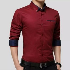 Fashionable casual shirt for men(  meroon)