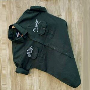 men"s colid colour cotton shirt ( green)