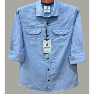 Double Pocket shirt for men(sky)