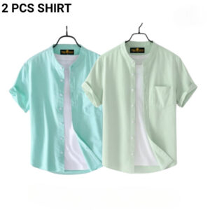 Fashionable casual Combo Half Sleeve shirt for men (Paste  + Mint)