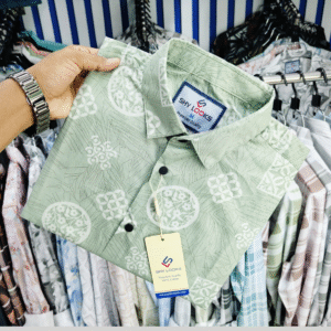 Pure Cotton Half Sleeve Print Shirt for Men's