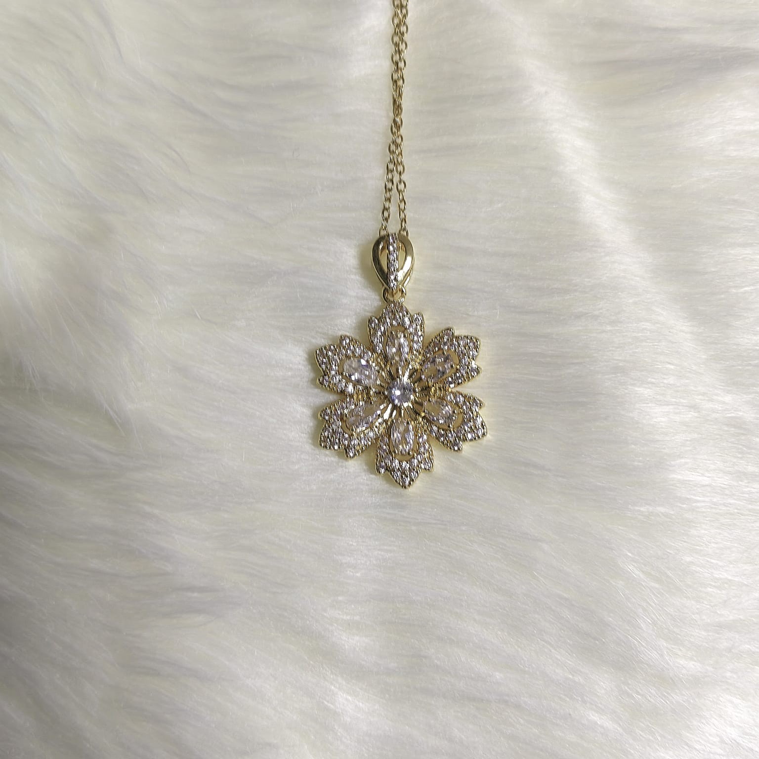 Colorful Golden Pendant Titanium Steel Necklace Female Korean Version