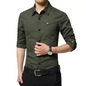 Fashionable casual shirt for men(Olive)