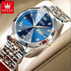 OLEVS 9931G New Exclusive Design Quartz Watch for Men  Nevy blue