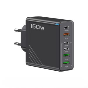 160W Super Fast Multi-Port GaN Charger with 6-in-1 Power Delivery